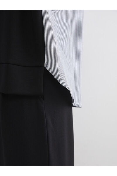 LC Waikiki Crew Neck Striped Oversize Women's Sweatshirt