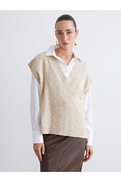 LC Waikiki V-Neck Women's Knitwear Sweater