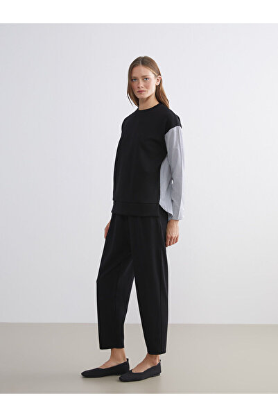 LC Waikiki Crew Neck Striped Oversize Women's Sweatshirt