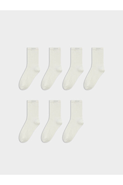 LC Waikiki Peak New Season Women's Plain Socks 7-Piece Set