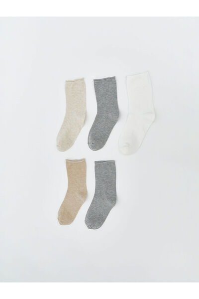 LC Waikiki Vizyon Yeni Sezon Kadın Düz Soket Çorap 5'li