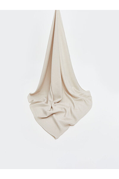 LC Waikiki Lcw Accessories Beige Satin Plain Women's Shawl with Nevavm Differ...