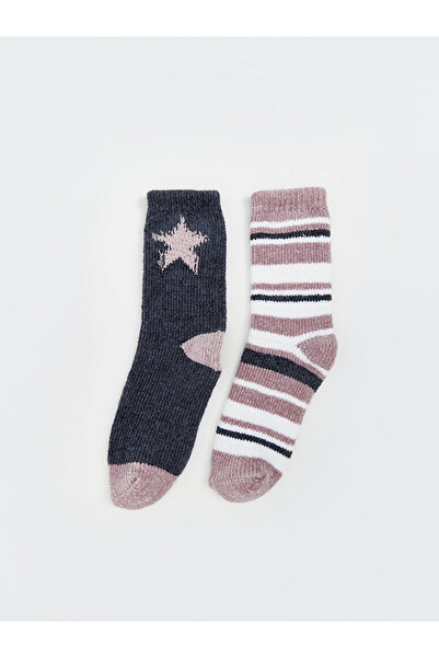 LC Waikiki New Season Patterned Women's Home Socks 2-Pack