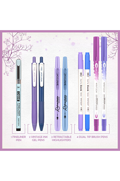 SEYFİKİRTASİYE writech 9'lu kalem seti tükenmez kalem seti jel kalem fosforlu...