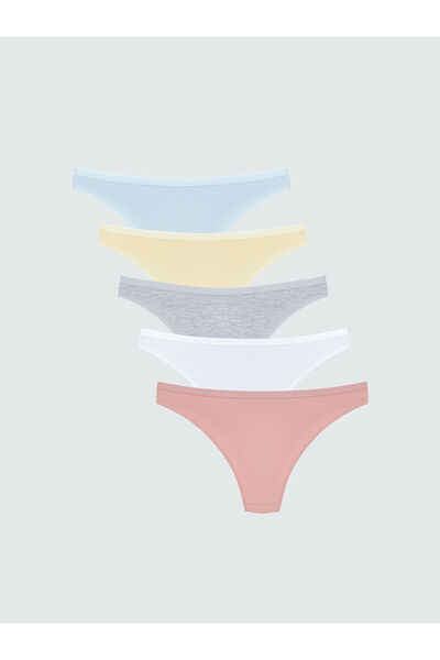LC Waikiki Artı New Season Plain Brazilian Panties 5-Pack