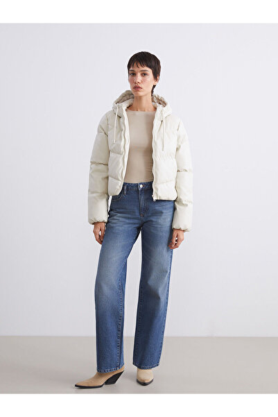 LC Waikiki Plus New Season Women's Hooded Plain Puffer Coat