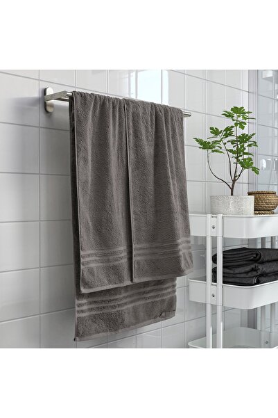 IKEA BROKGLIM Bath sheet, grey, 100 x 150 cm