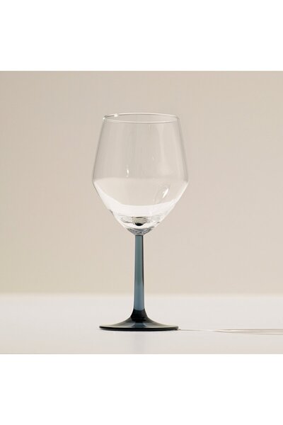 IKEA RÖDRÄKA Juice glass, blue-grey/clear glass, 50 cl