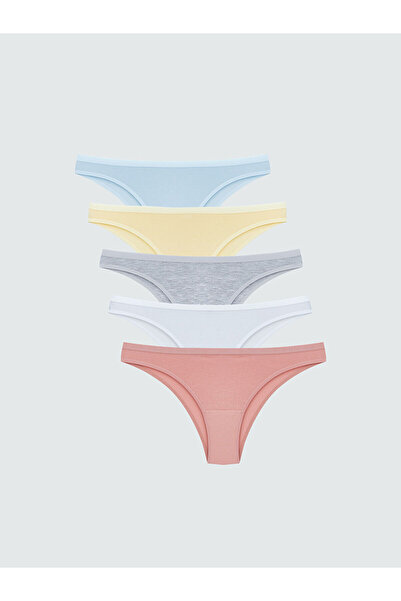 LC Waikiki Artı New Season Plain Brazilian Panties 5-Pack