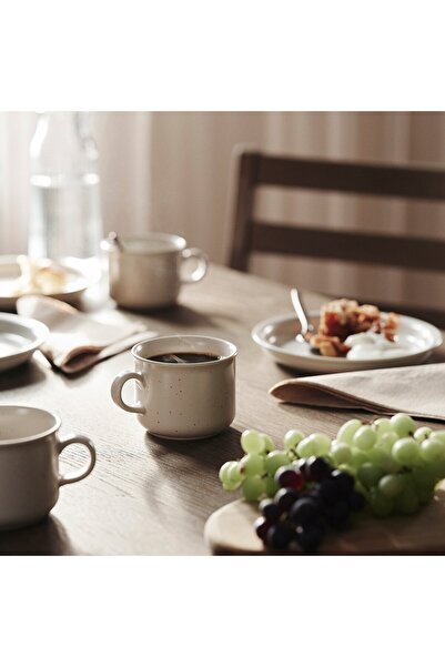 IKEA DAGGASTER Mug, dotted/light beige, 40 cl