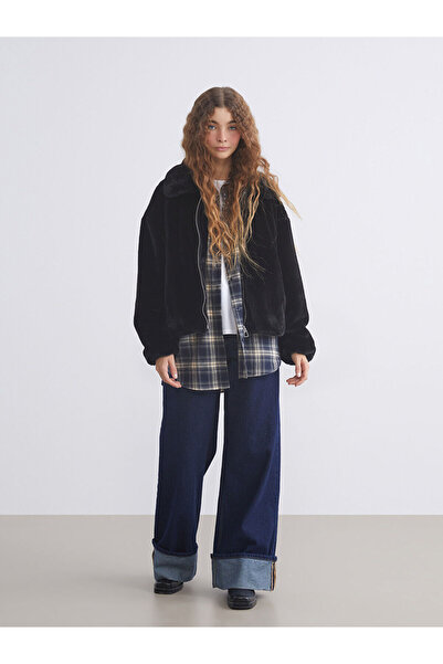 LC Waikiki Özmarka New Season Hooded Oversize Women's Plush Coat