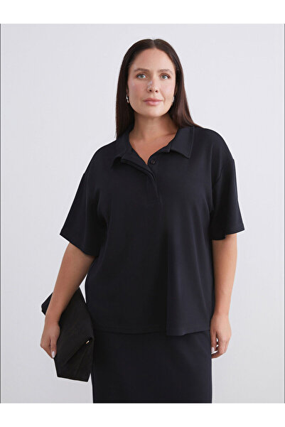 LC Waikiki Plus Size Polo Neck Women's T-Shirt