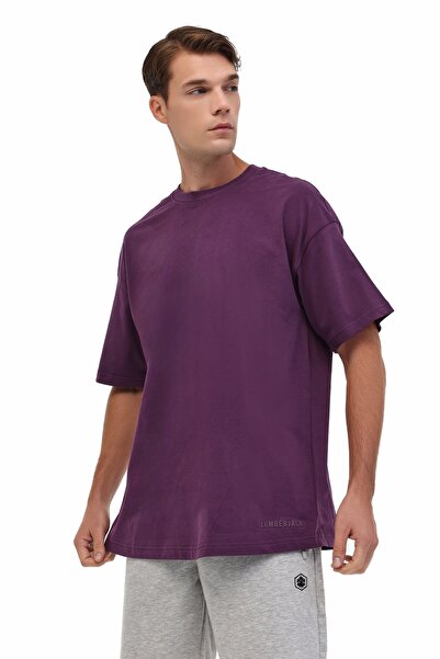 lumberjack Ανδρικό κοντομάνικο μπλουζάκι MB ROS 11HS113 5PR μωβ