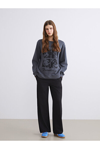 LC Waikiki Black Elastic Waist Women's Trousers