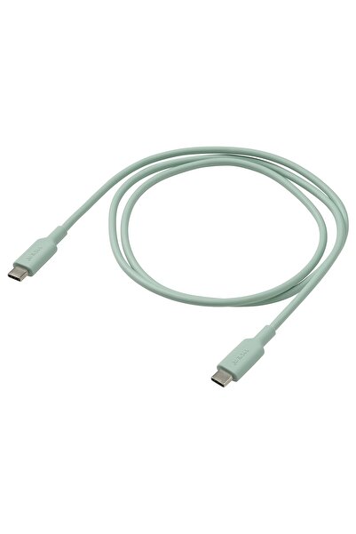 IKEA SITTBRUNN USB-C إلى USB-C، أخضر فاتح، 1.0 متر