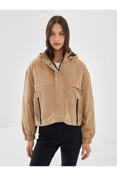 LC Waikiki معطف نسائي منفوخ بغطاء للرأس من بيك للموسم الجديد بمقاس كبير