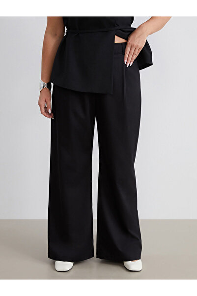 LC Waikiki Vizyon New Season Plus Size Loose Fit Women's Pleated Trousers