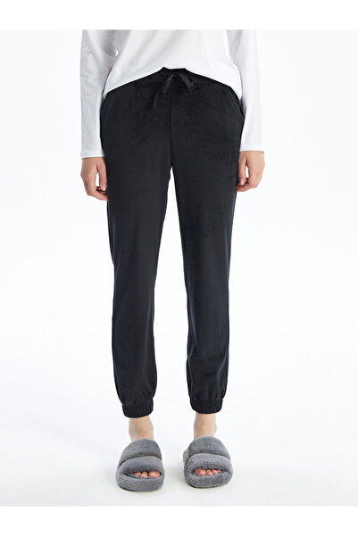 LC Waikiki Beli Lastikli Düz Kadife Kadın Jogger Pijama Alt