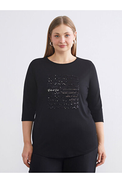 LC Waikiki Peak Yeni Sezon Bisiklet Yaka Pul İşlemeli Bluz