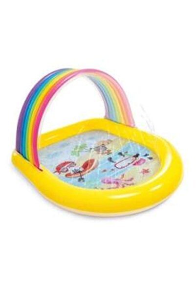 Intex Inflatable Kid Pool, Intex, Rainbow Multicolor, 147 x 130 x 86 cm