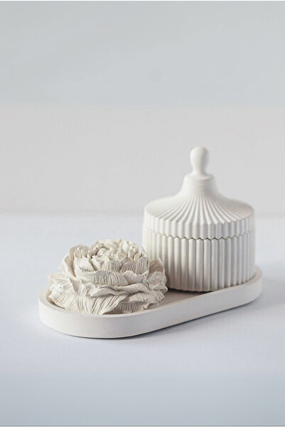 LALEZEN HOME Beton Stant Beton Kutu Beton Gül Seti