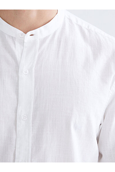 LC Waikiki Ανδρικό πουκάμισο Hilfa New Season Regular Fit με μακρυμάνικο γιακά από ποπλίνα