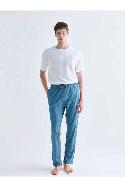 LC Waikiki بيجامة رجالية من قماش إنديجو ستاندرد