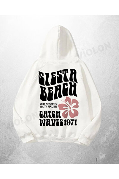 Violon Bela unisex majica sa kapuljačom Fiesta Beach Štampano Oversize kroj