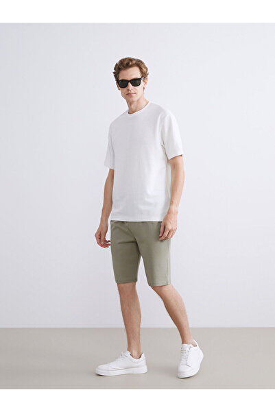 LC Waikiki Khaki Standard Fit Tie Waist Men's Shorts