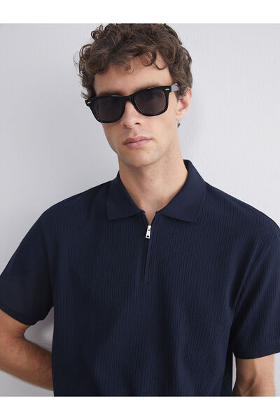 LC Waikiki Ανδρικό μπλουζάκι με γιακά πόλο LCW Vision Navy Blue