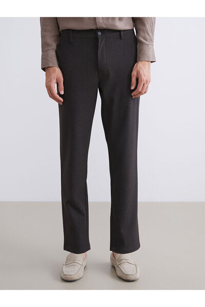 LC Waikiki Καφέ εφαρμοστό Ανδρικό παντελόνι