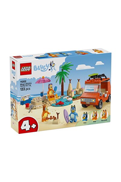 Evelise LEGO BLUEY CALATORIA FAMILIEI LUI BLUE CU MASINA LA PLAJA 11202