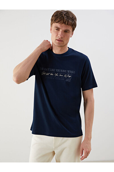 LC Waikiki Vizyon New Season Crew Neck Printed Combed Cotton Men's T-Shirt