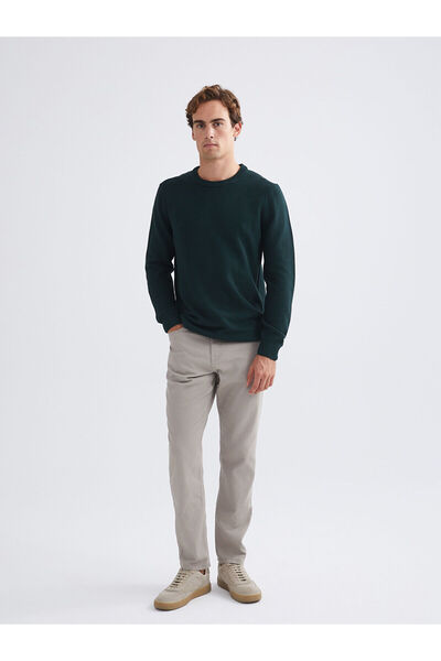 LC Waikiki New Season Crew Neck Checkered Men's Knitwear Sweater