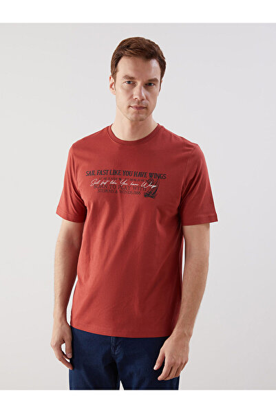 LC Waikiki Tricou pentru bărbați din bumbac pieptănat, imprimat, cu gât turna...