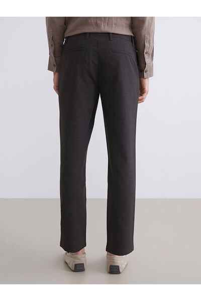 LC Waikiki Καφέ εφαρμοστό Ανδρικό παντελόνι