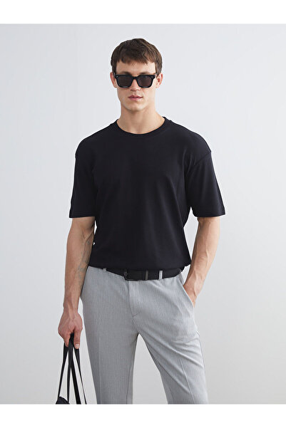 LC Waikiki Tricou negru pentru bărbați cu guler rotund