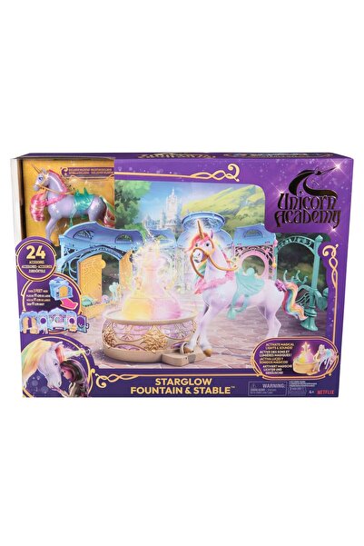 Unicorn Academy STARGLOW AND THE WILDSTAR UNICORN FOUNTAIN AND STABLE PLAYSET