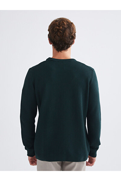 LC Waikiki New Season Crew Neck Checkered Men's Knitwear Sweater