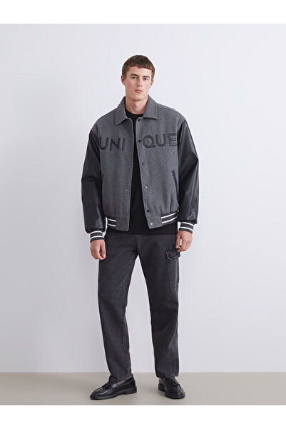 LC Waikiki Yeni Sezon Rahat Kalıp Gömlek Yaka Erkek Mont