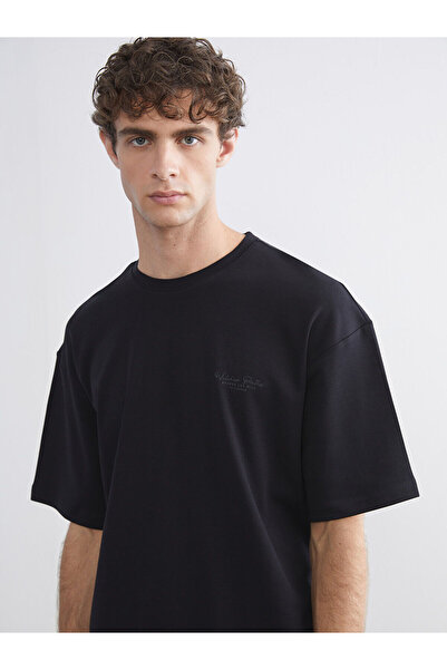 LC Waikiki Ανδρικό μπλουζάκι από βαμβάκι με στάμπα με λαιμόκοψη