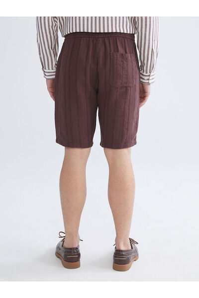 LC Waikiki Ανδρικό σορτς LCW VisionPlum Standard Fit με εφέ λινό