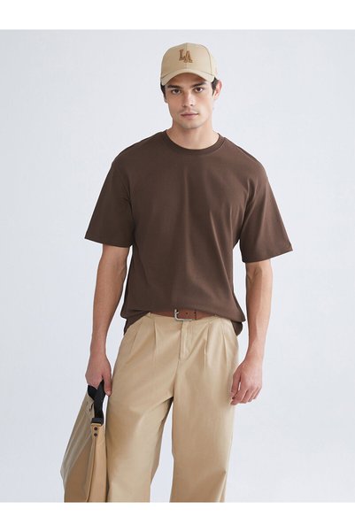 LC Waikiki Peak New Season Crew Neck Combed Cotton Men's T-Shirt