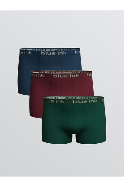 LC Waikiki Claret Red Standard Fit Cotton Flexible Men's Boxers 3 Pieces