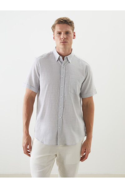 LC Waikiki قميص رجالي من Peak New Season ذو قصة عادية وأكمام قصيرة من الدابليو