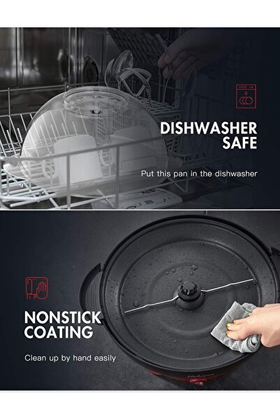 Generic Automatic Stirring Popcorn Maker 3.6L Popcorn Popper maker Nonstick Plate Cool Touch Handles Dishwas