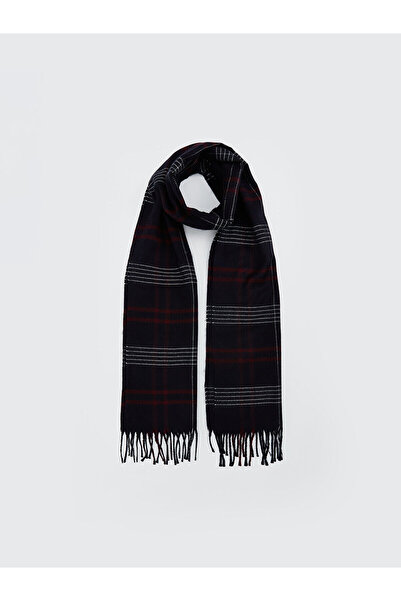 LC Waikiki Nevavm Farkıyla Lcw Accessories Navy Blue Plaid Men's Scarf