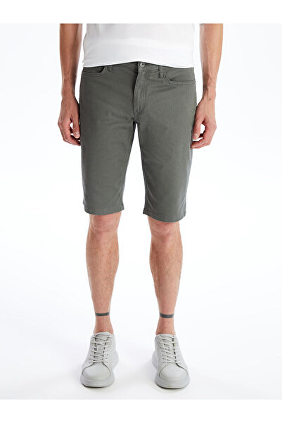 LC Waikiki Men's Slim Fit Gabardine Bermuda Shorts - Basic