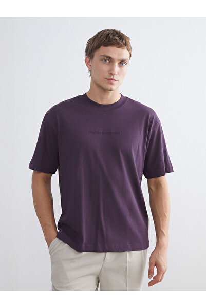 LC Waikiki Мъжка тениска от пениран памук с кръгло деколте