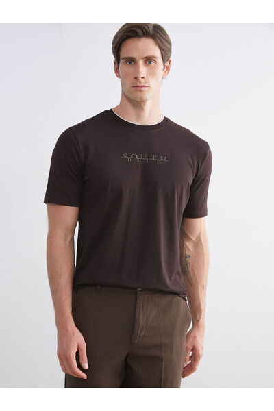 LC Waikiki Peak New Season Crew Neck Printed Combed Cotton Men's T-Shirt